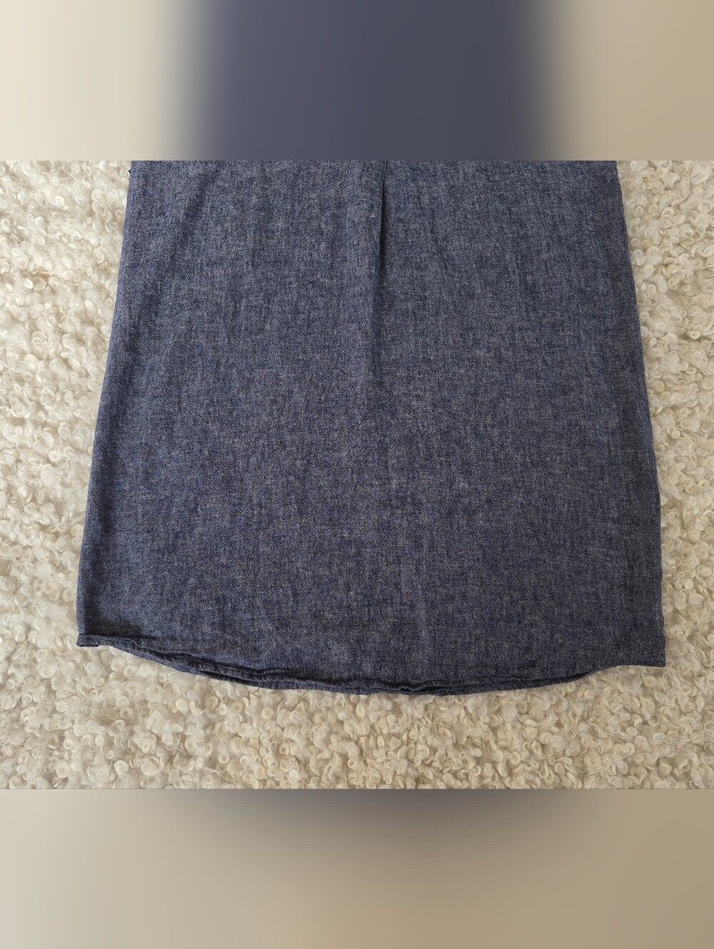 Joe Fresh Linen Shirt Dress Blue Medium Casual Boho Chambray Shift - Picture 4 of 9